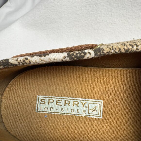 Sperry Top Sider Bahama Animal Print Sequined Boat Shoe Women’s Size 8.5 - Picture 6 of 9